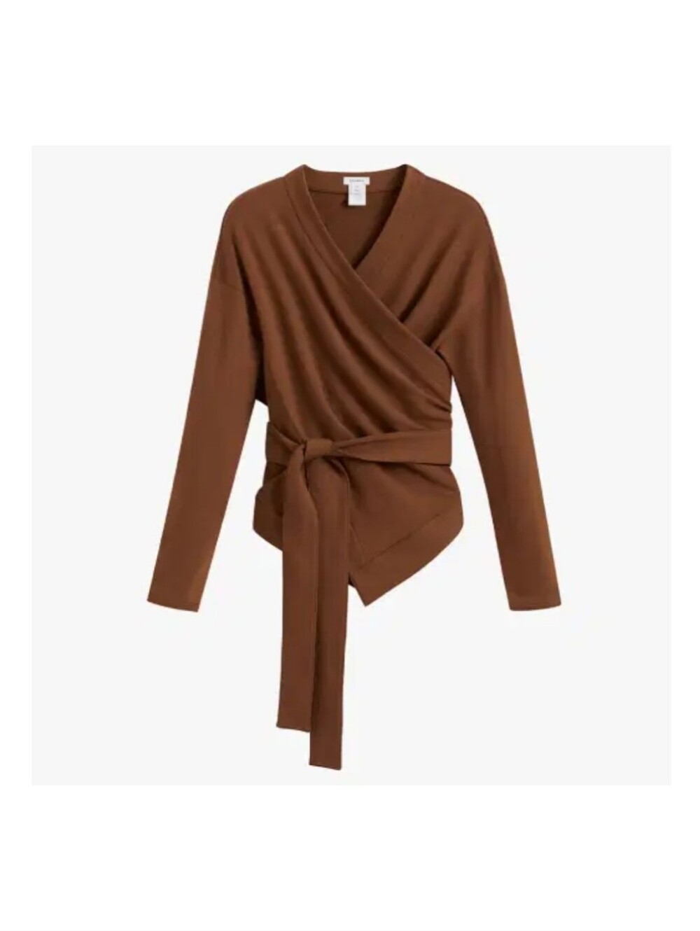 Cuyana French Terry Cropped Wrap Cardigan, Size S